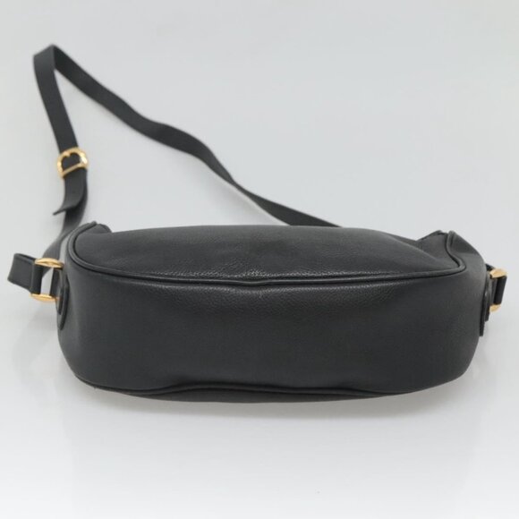 GUCCI Web Sherry Line Shoulder Bag Leather Black - Picture 8 of 16